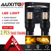 AUXITO Rear Turn Signal Light Amber Yellow Blinker Lamps LED Bulbs For Nissan A AUXITO