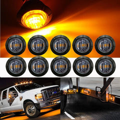 Smoked Round Side Marker lights 3/4"LED Bullet Light Truck Trailer amber Light A 6B93BC-57