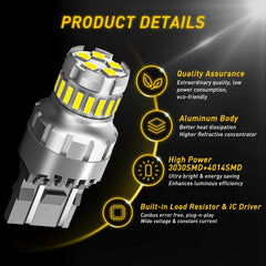 4X 7443 7440 LED 6500K Reverse Backup Brake Tail Stop Parking Light Bulbs CANBUS 6B93BC-57