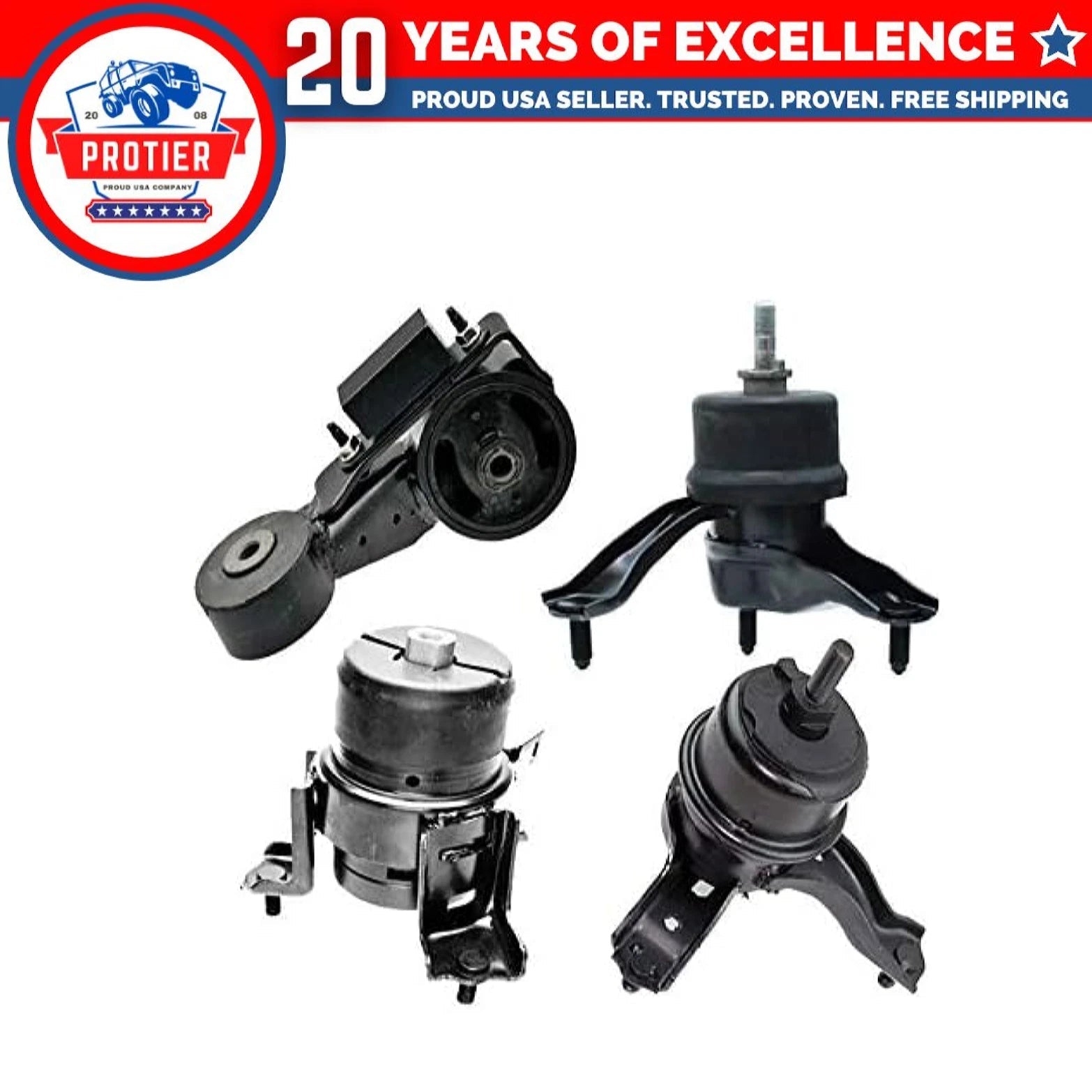 Fits 2004-2006 Toyota Sienna 3.3L 2WD Engine Motor & Trans Mount Set 4PCS : 6B93BC-57