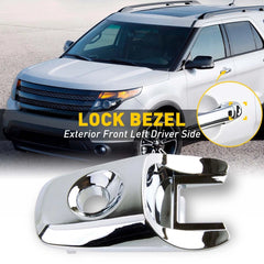 For Ford Explorer Front Driver Handle Lock Chrome Exterior Door Cylinder Cap EOA 6B93BC-57
