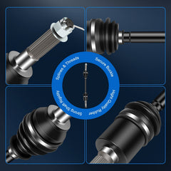For Polaris Ranger 800 2010-2013 2x Rear Left & Right Complete CV Joint Axles 6B93BC-57