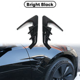 2Pcs ABS Glossy Black Side Leaf Board Camera Cover For Tesla Model 3 Highland 6B93BC-57
