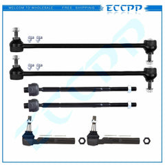 For 2005-2008 Chevy Uplander FWD 6pcs Front Inner Outer Tie Rods Sway Bars Kit 6B93BC-57