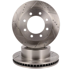 Front Drilled Slotted Brake Rotors For Dodge Ram 1500 2003 - 2008 Dodge Ram 3500 KOEEP