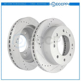Front Brake Discs Rotors For Chevrolet Silverado 2500 HD 2011-18 Drilled Slotted 6B93BC-57
