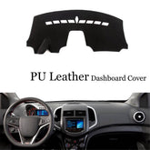 Dashboard Console Cover PU Leather Protector Sunshield Pad For Chevy Aveo 12-16