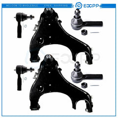 For Nissan Frontier Xterra 6pcs Front Lower Control Arms Inner Outer Tie Rods 6B93BC-57