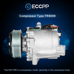ECCPP AC A/C Compressor Fits Honda Civic 1.8L 2012 2013 2014 2015 6B93BC-57