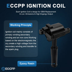ECCPP 8 Ignition Coils For 1997 1998 1999 Jaguar XK8 1998 XJR XJ8 4.0L V8 ECCPP