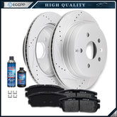 Rear Ceramic Brake Pads And Rotors For 10 11-17 Chevrolet Equinox GMC Terrain