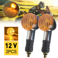 2pcs Chrome Motorcycle Bullet Signals Turn Blinker Light Indicator Lamps Amber 6B93BC-57