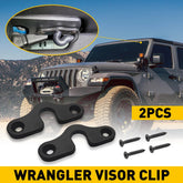 2x Metal Sun Visor Clip Bracket Holder Hook For JEEP Wrangler JK JL Gladiator US 6B93BC-57