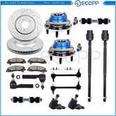 Front Suspension Wheel Hub Bearing Brake Rotor Pad For 06-11 Impala Monte Carlo KOEEP