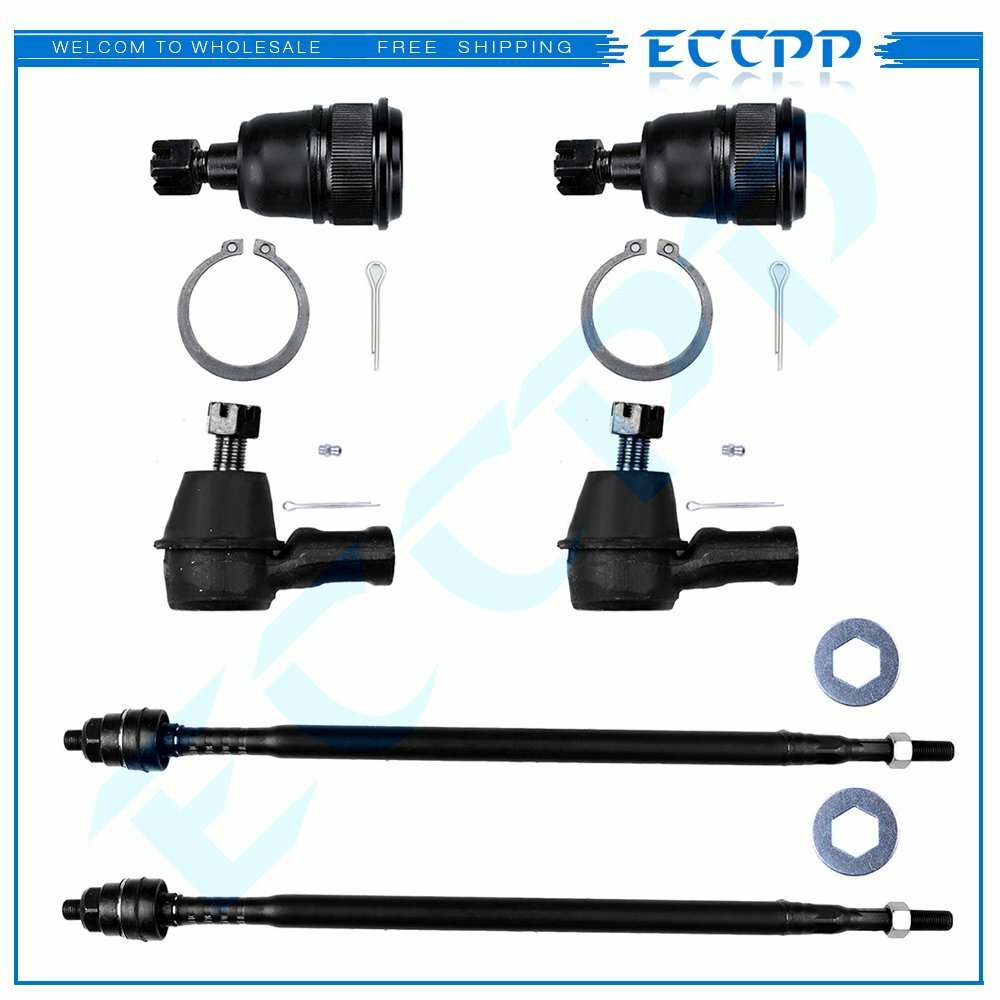 6pcs For 2003-11 Honda Element 4WD 2WD Front Ball Joints Tie Rods Suspension Kit 6B93BC-57
