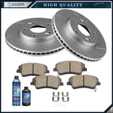 6pc Front Drilled Rotors + Ceramic Brake Pads for 2017 2018-2020 Hyundai Elantra 6B93BC-57