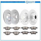 Ceramic Brake Pads And Rotors Front Rear For Ford Escape S SE SEL Kit Disc KOEEP