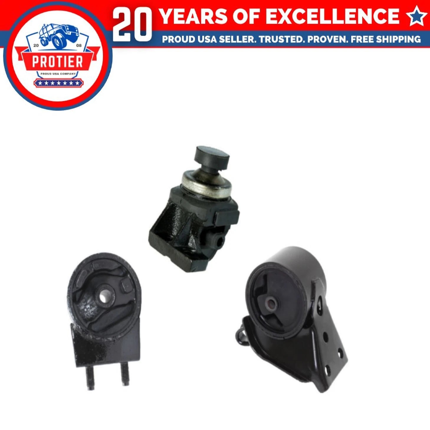 Engine Motor Mount Set 3PCS Compatible for 1993 - 1997 MAZDA 626 2.5L 6B93BC-57