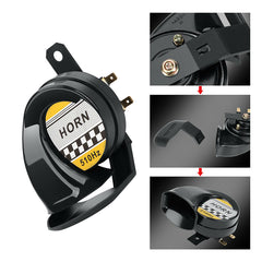 12V Black Loud Motorcycle Horn For Harley-Davidson Street FLHX Glide Touring US