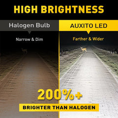 AUXITO H4 9003 LED Headlight Bulbs Conversion Kit High Low Beam 6500K White 2x A AUXITO