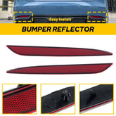 Fits 2017-2023 Model Tesla 3 Rear Bumper Reflector Lights Cover LH+RH Red AUXITO AUXITO