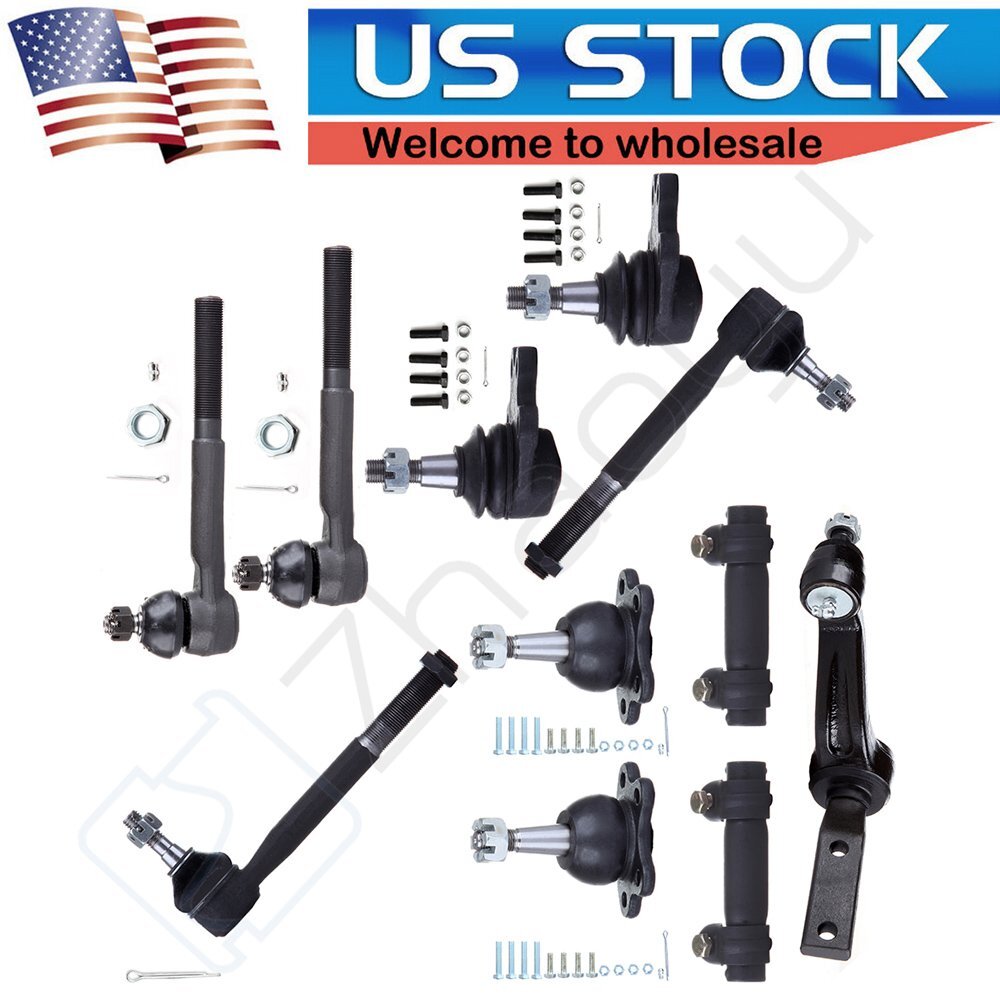 11x Fits 1988-1991 92 Chevy GMC K1500 K2500 Front Ball Joints Tie Rods Idler Arm 6B93BC-57
