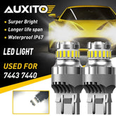 AUXITO 7443 7440 LED White 6000K Reverse Backup Turn Signal Parking Light Bulbs AUXITO