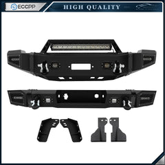 For 2011-2014 Chevy Silverado 2500 3500 Front & Rear Bumper w/ Led Lights D-ring 6B93BC-57
