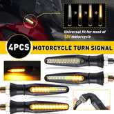Black Universal Motorcycle 12 LED Turn Signal Blinker Indicator Amber Light 6B93BC-57