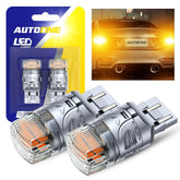 AUTOONE 7443 7440 Golden Yellow Light LED Bulbs Turn Signal Lamps High Bright EA AUTOONE