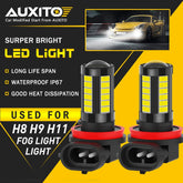 AUXITO H11 H16 H8 LED Fog Driving Light 6000K Super Bright Bulbs 2000LM 6G33 EOA AUXITO
