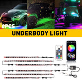 6pcs RGB Dream Color Dreamcolor Underglow LED Kit Car Neon Strip Light Music APP 6B93BC-57