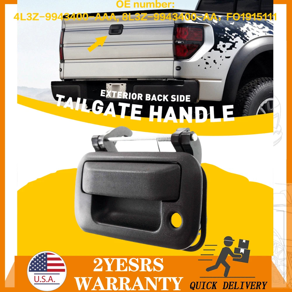 Black Plastic Tailgate Tail Gate Handle for Ford F150 Super Duty Pickup Truck EA 6B93BC-57