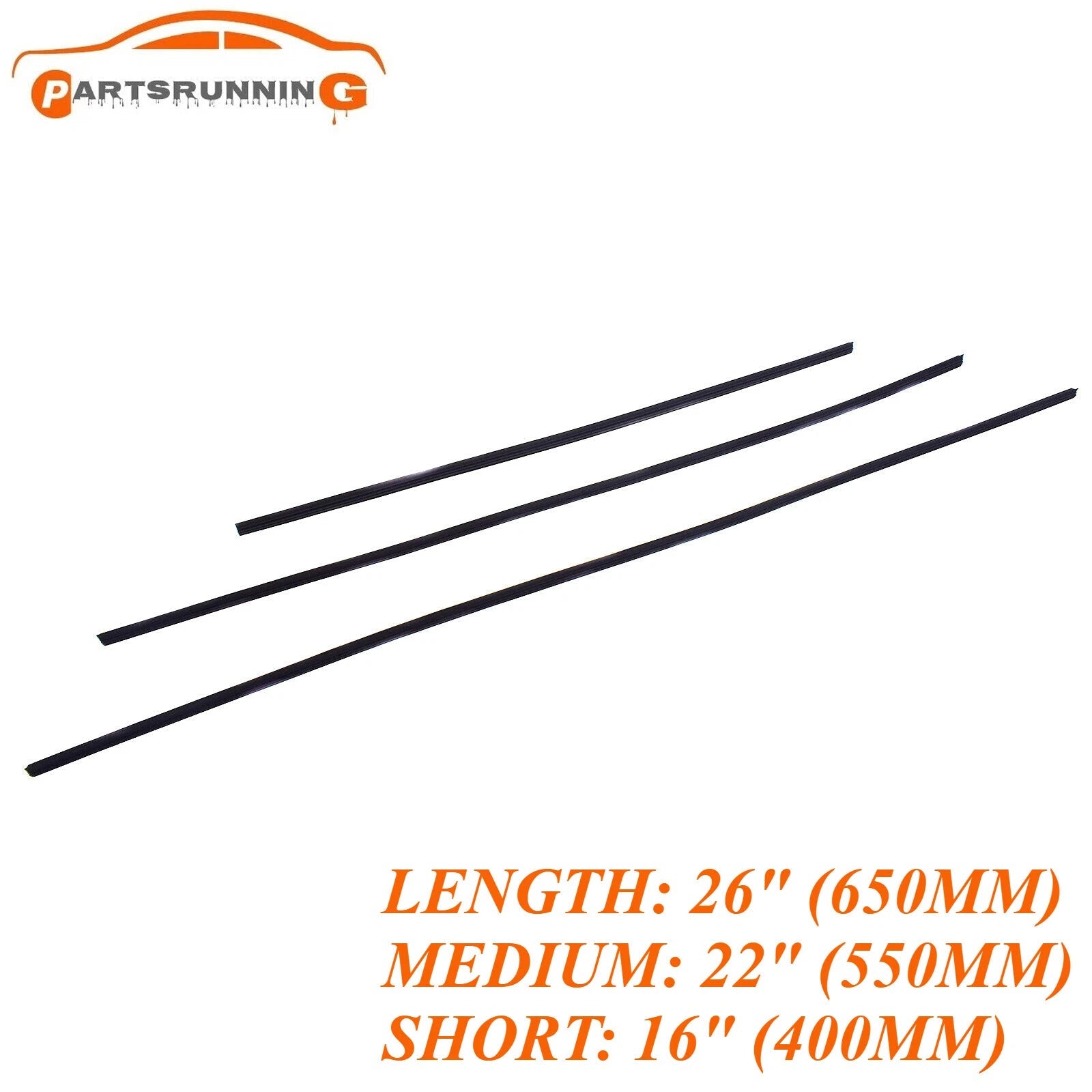 Front & Rear Wiper Rubber Insert Set For 18-22 Honda Odyssey 3.5L V6 76622THRA01 6B93BC-57