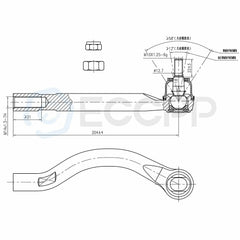 4pcs Inner & Outer Tie Rod End Links For 2004-2008 Acura TSX & Honda Accord 2.4L 6B93BC-57