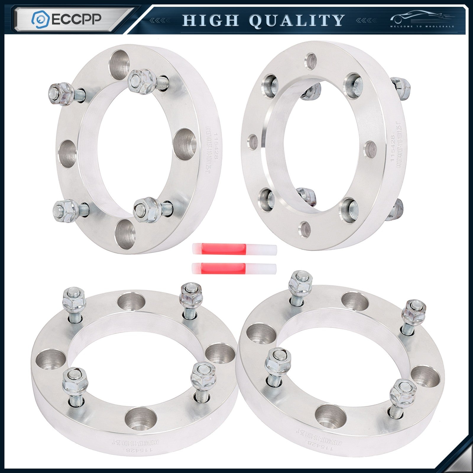 ECCPP 4 Pcs 1" 25mm 4X137 Wheel Spacers 10x1.25 For Can-Am Bombardier 4/137 ATV ECCPP