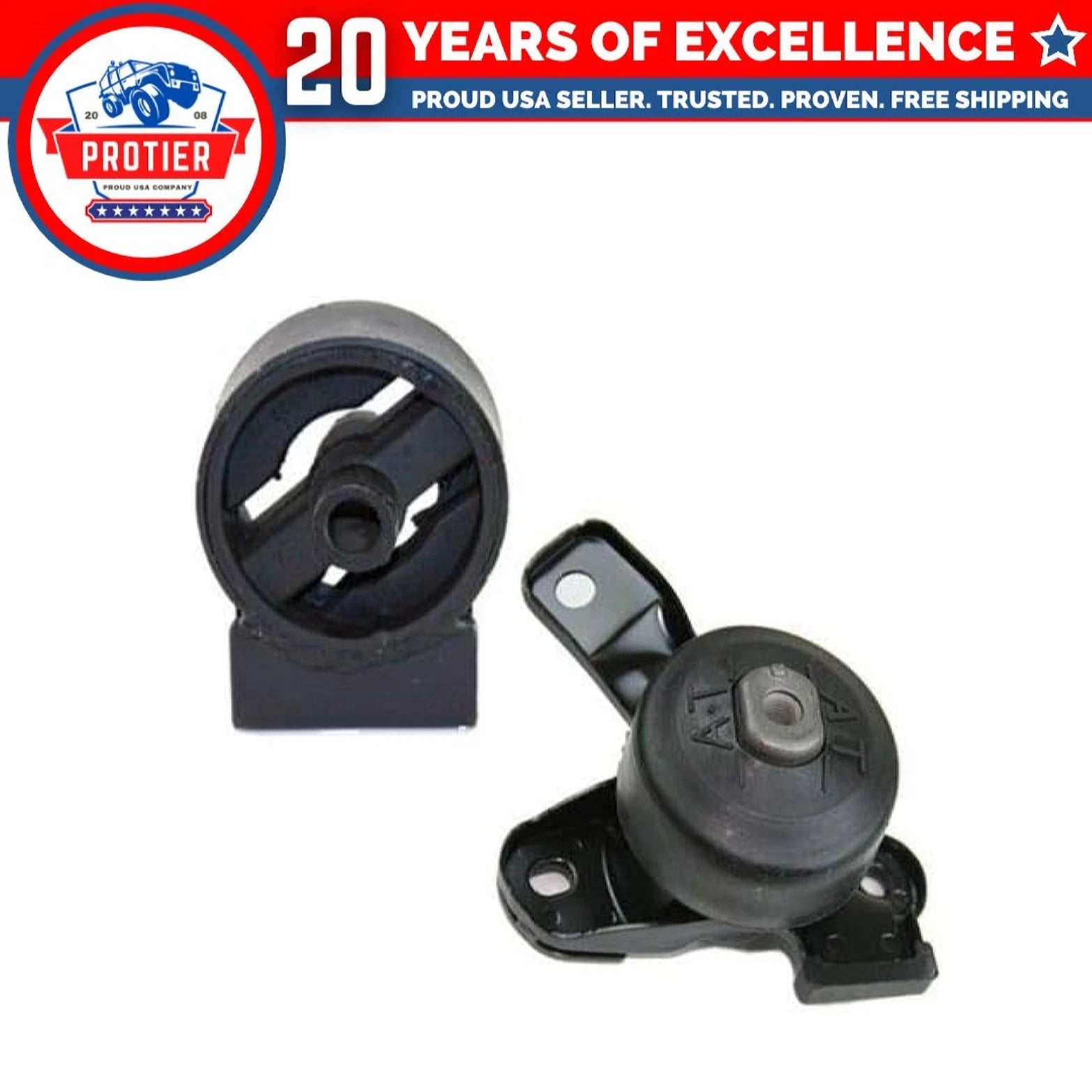 Fits 1988-1991 Toyota Camry 2.5L AUTO Trans Front Motor Mount Set 2PCS : A6222, 6B93BC-57