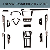 Interior Center Console Carbon Fiber Molding Sticker Decals For VW Passat B8