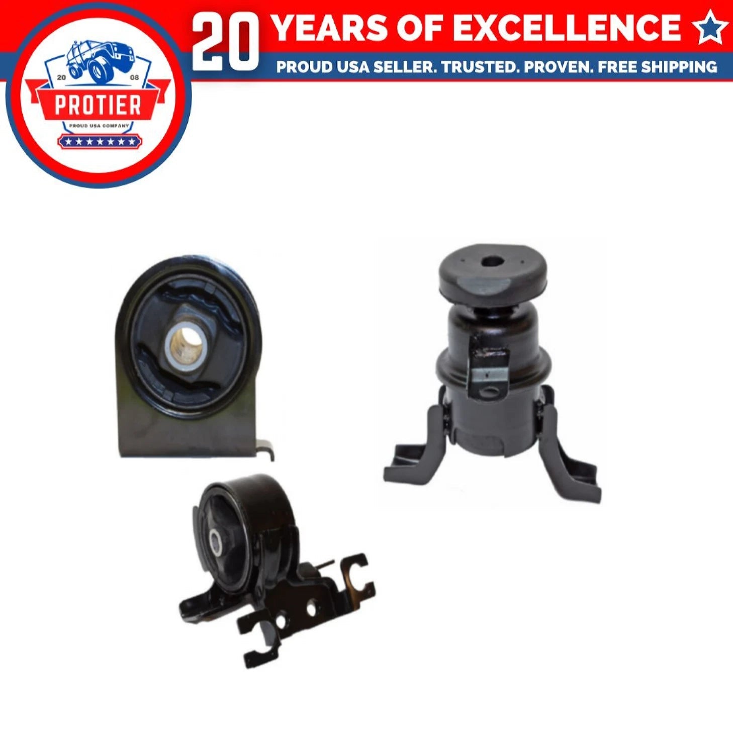 Engine Motor & Trans Mount 3PCS Set Compatible for 2005-2006 Mazda Tribute 3.0L 6B93BC-57