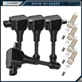 4 For 2.5L L4 Nissan Altima Sentra X-Trail 2005 2006 Ignition Coil Spark Plugs 6B93BC-57