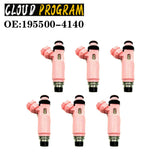 6 Pcs Fuel Injector Nozzle 195500-4140 For Mitsubishi Pajero Sport 6G72 3.0 6B93BC-57
