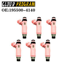 6 Pcs Fuel Injector Nozzle 195500-4140 For Mitsubishi Pajero Sport 6G72 3.0 6B93BC-57