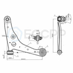 8pcs Front Control Arm Tie Rod End Sway Bar For 2002-2005 2006 Mitsubishi Lancer MITSUBISHI