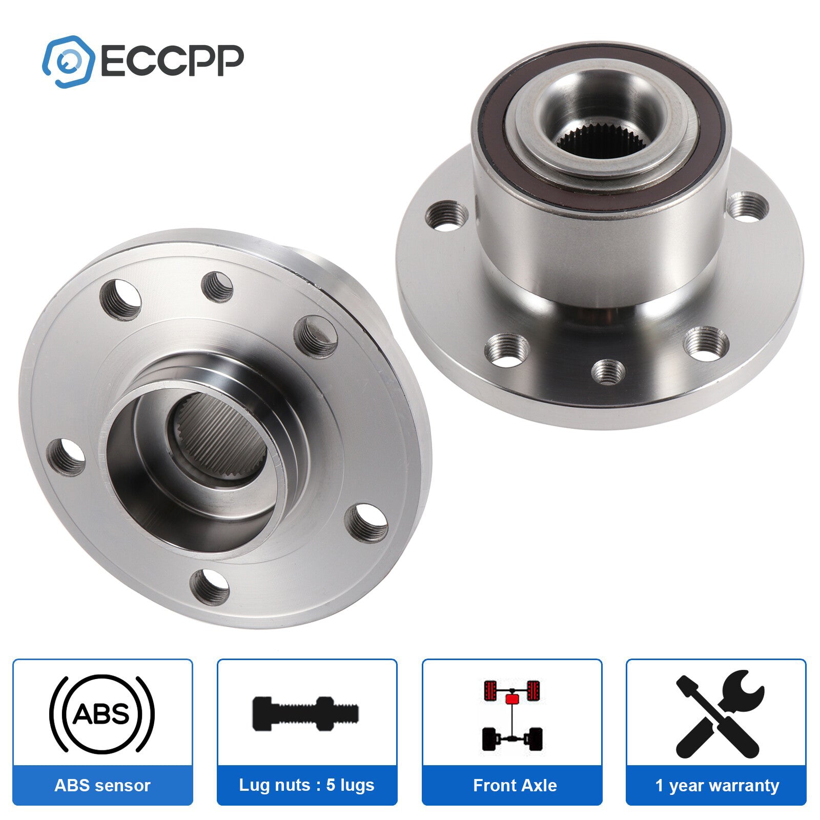 2 Pcs Wheel Hub Bearings Front For 2011 2012 2013 2014 Volvo S60 S80 XC60 XC70 6B93BC-57