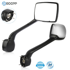 For 2000-17 Kenworth T680 2010-17 Peterbilt Chrome Hood Mirrors Pair RH+LH Side