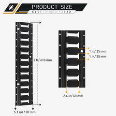 ECCPP 2' E Track Tie Down Rails System Power Coated E-Tracks For Trailers 4 Pack ECCPP