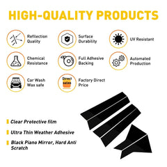 Window Posts Pillar Gloss Black Cover Door Trims for Honda Civic 11th Sedan 2022 6B93BC-57