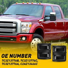 2pcs Smoke Lens Side Mirror Light Cover For 2008-16 Ford F250 F350 Super Duty EA 6B93BC-57