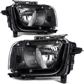 ECCPP Headlights Assembly For Chevrolet Camaro 3.6L 6.2L 2010-2013 Pair Black 6B93BC-57