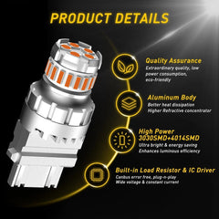 AUXITO 3157 3156 Amber yellow LED Turn Signal Parking Light Bulb Error Free EOA AUXITO